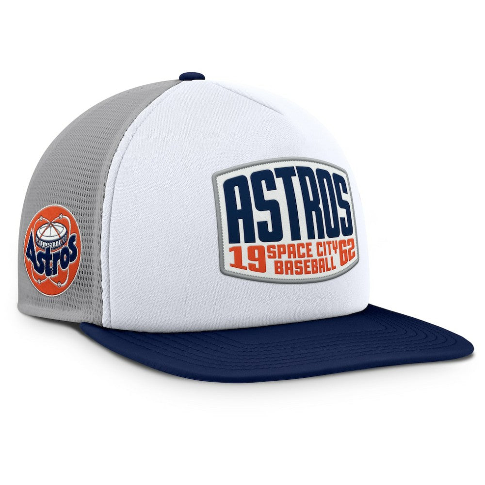 Houston Astros Fanatics Cranked Foam Front Patch Trucker Adjustable Hat Clearance
