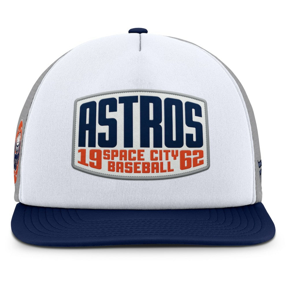Houston Astros Fanatics Cranked Foam Front Patch Trucker Adjustable Hat Clearance