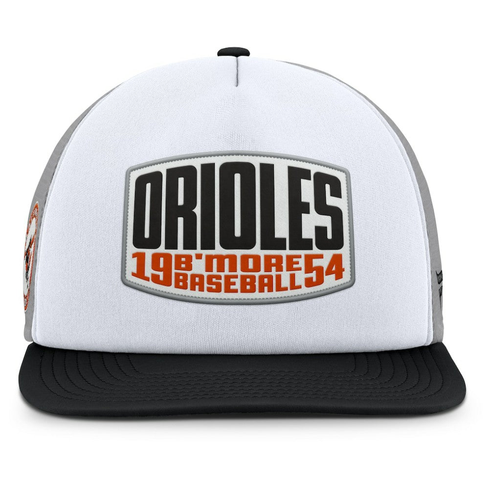 Baltimore Orioles Fanatics Cranked Foam Front Patch Trucker Adjustable Hat On Sale