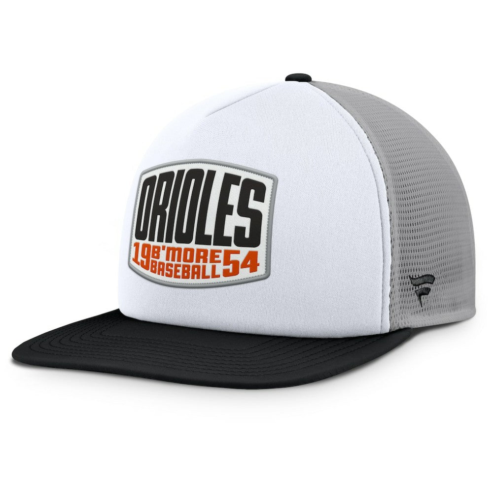 Baltimore Orioles Fanatics Cranked Foam Front Patch Trucker Adjustable Hat On Sale