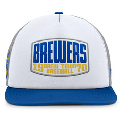 Milwaukee Brewers Fanatics Cranked Foam Front Patch Trucker Adjustable Hat for sale