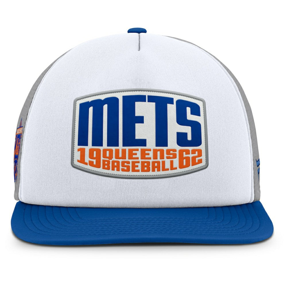 New York Mets Fanatics Cranked Foam Front Patch Trucker Adjustable Hat Online