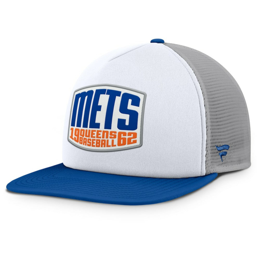 New York Mets Fanatics Cranked Foam Front Patch Trucker Adjustable Hat Online