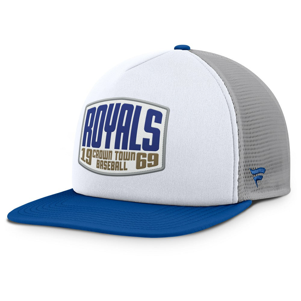 Kansas City Royals Fanatics Cranked Foam Front Patch Trucker Adjustable Hat Clearance