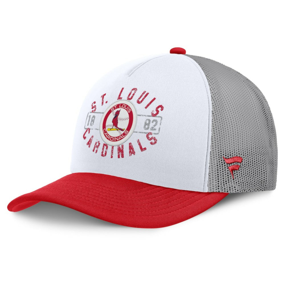St. Louis Cardinals Fanatics Designated A-Frame Foam Front Trucker Adjustable Hat Lifestyle