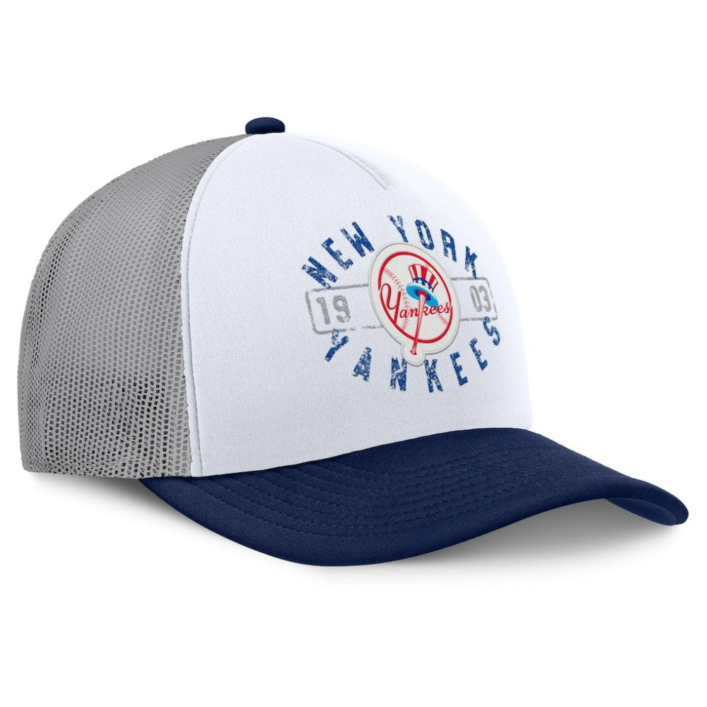 New York Yankees Fanatics Designated A-Frame Foam Front Trucker Adjustable Hat On Sale