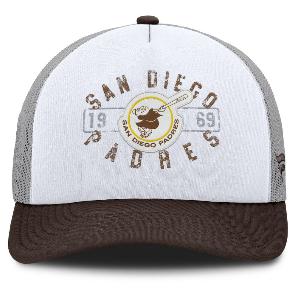 San Diego Padres Fanatics Designated A-Frame Foam Front Trucker Adjustable Hat Sale