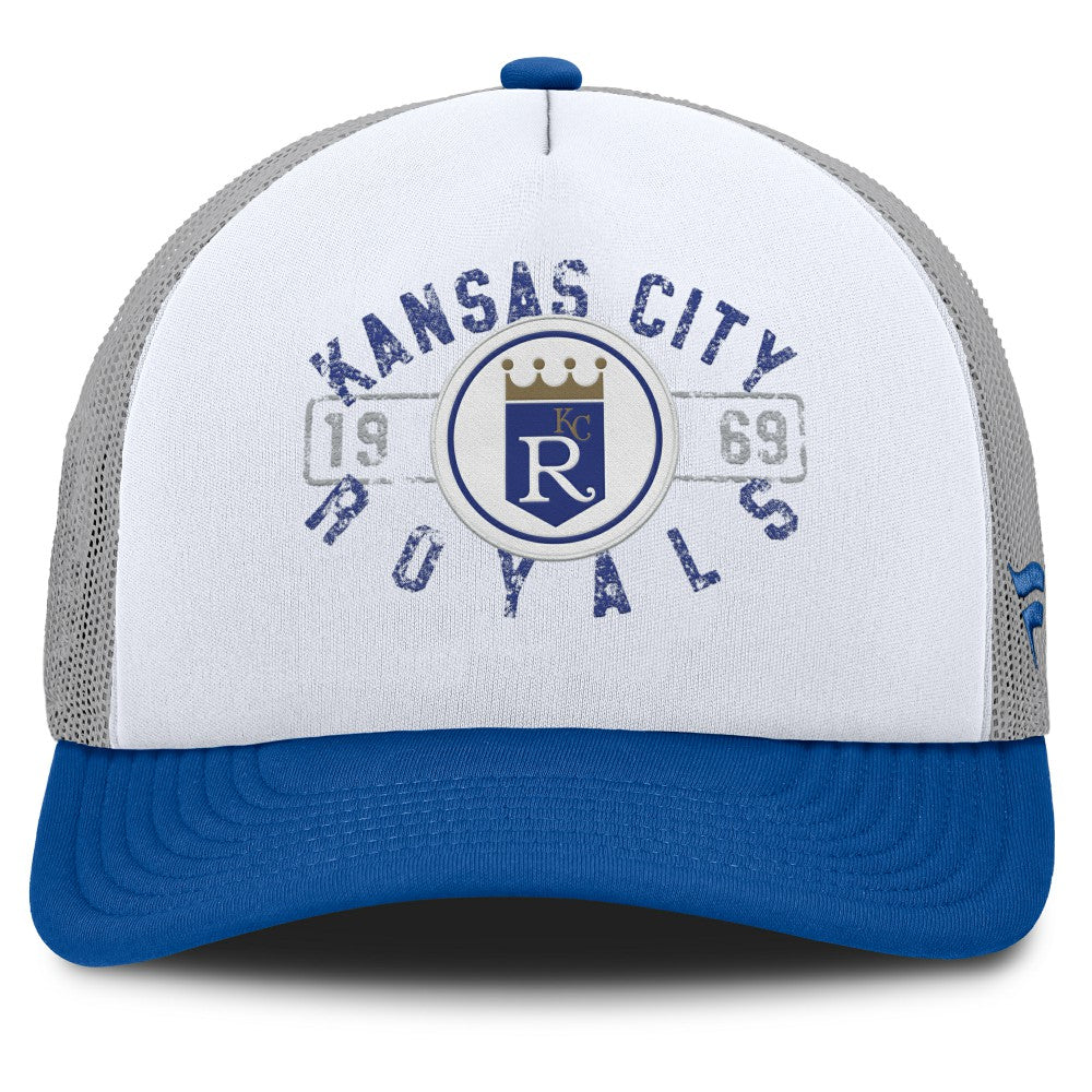 Kansas City Royals Fanatics Designated A-Frame Foam Front Trucker Adjustable Hat Lifestyle
