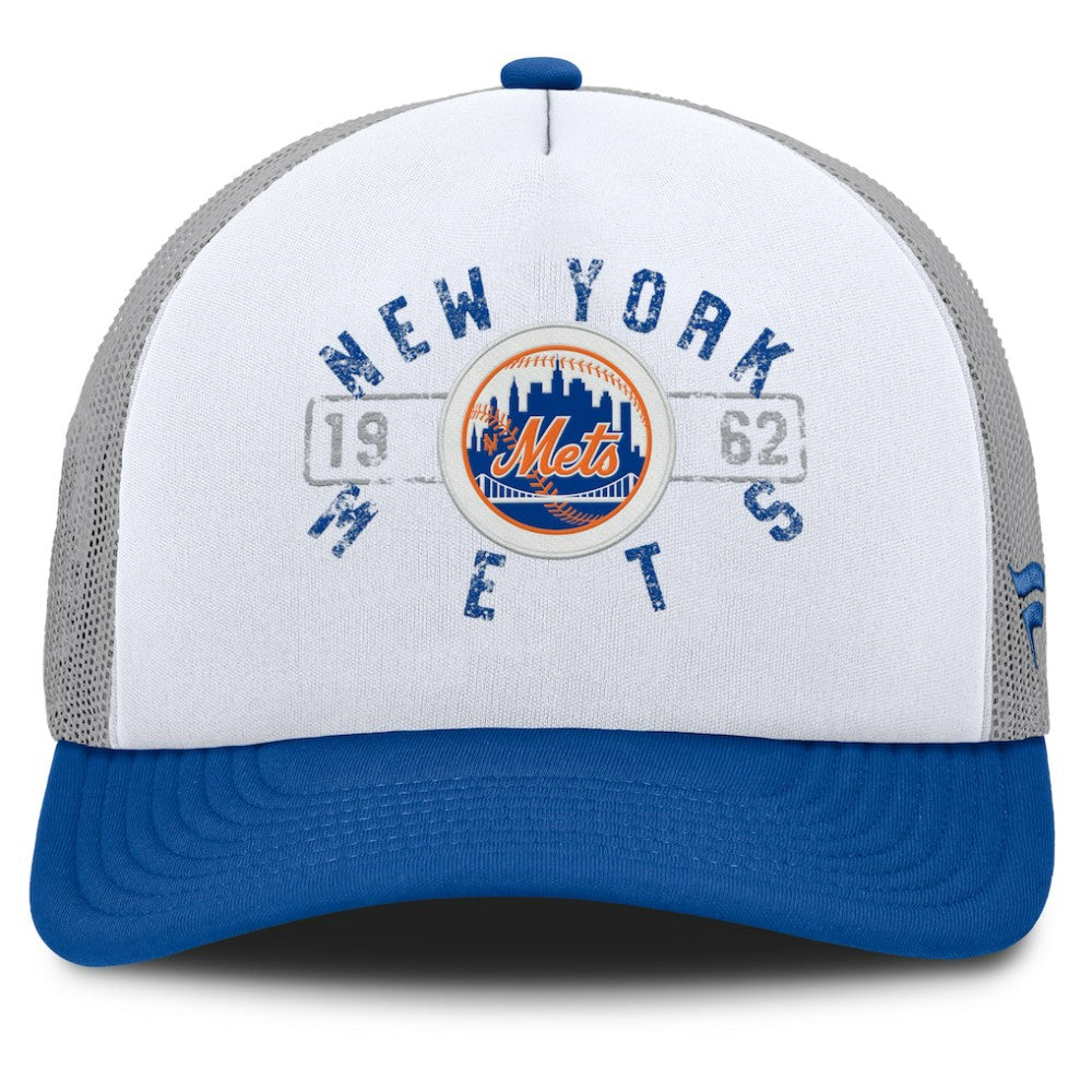 New York Mets Fanatics Designated A-Frame Foam Front Trucker Adjustable Hat discount