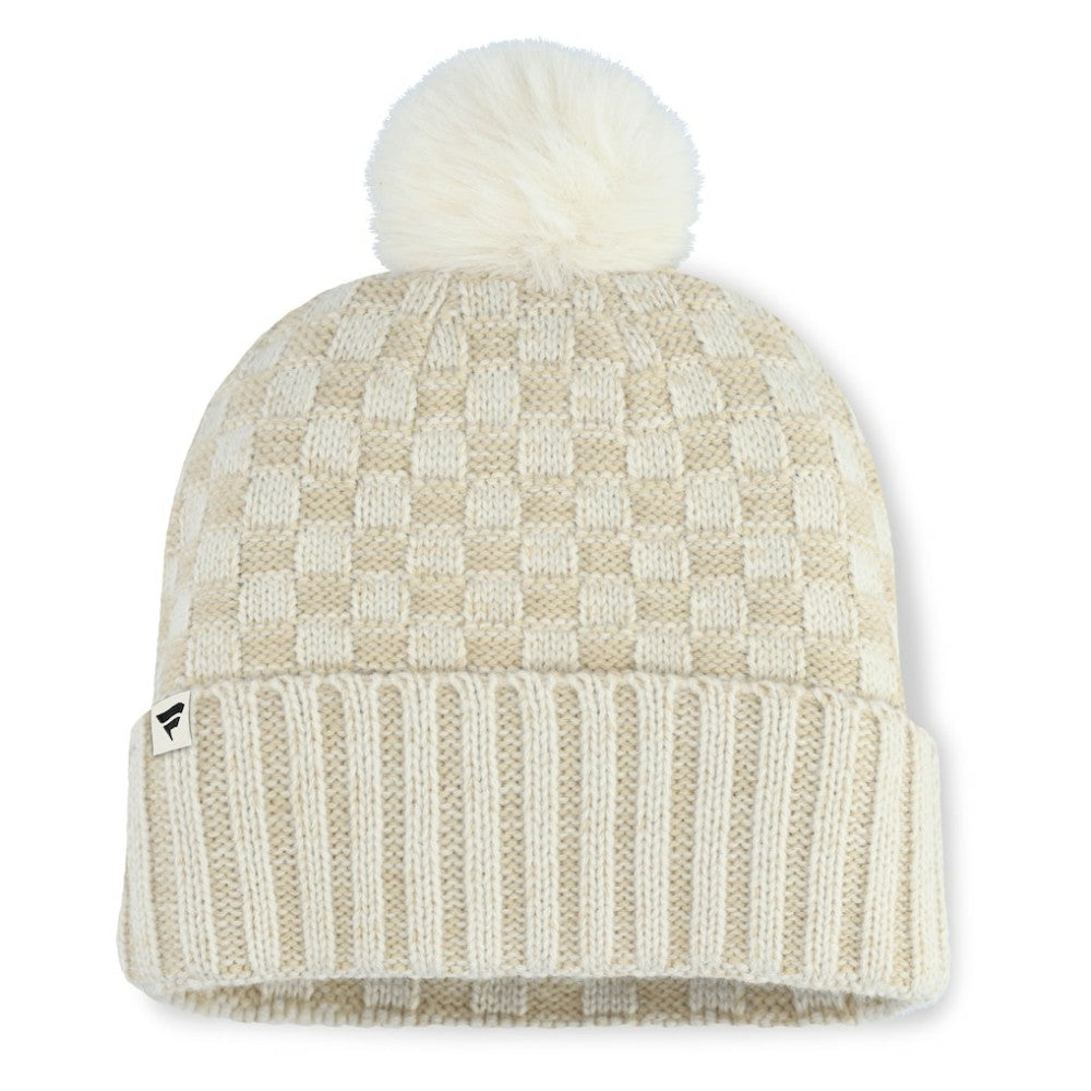 Pittsburgh Pirates Fanatics Women's Matchstick Cuffed Knit Hat with Pom- Natural discount