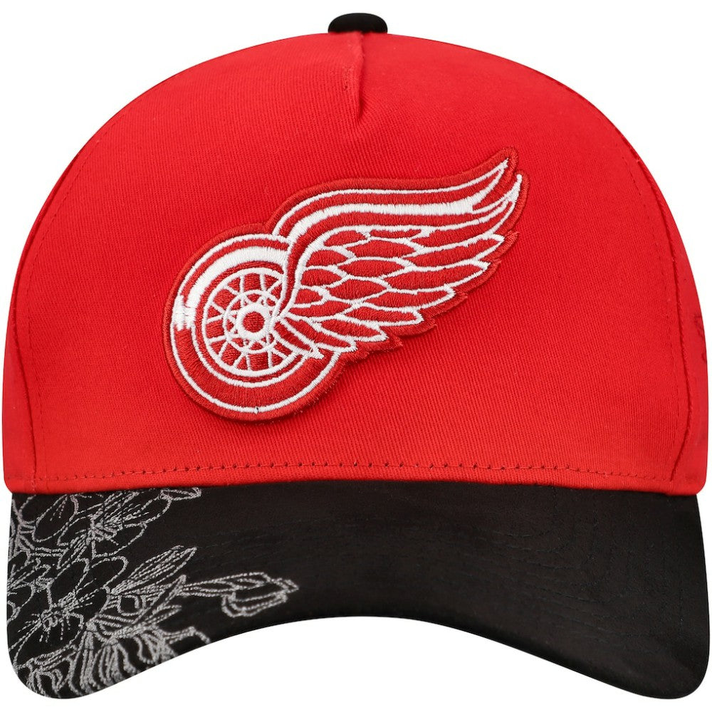 Detroit Red Wings - Mitchell & Ness May Flowers Pro Crown Adjustable Hat Red/Black