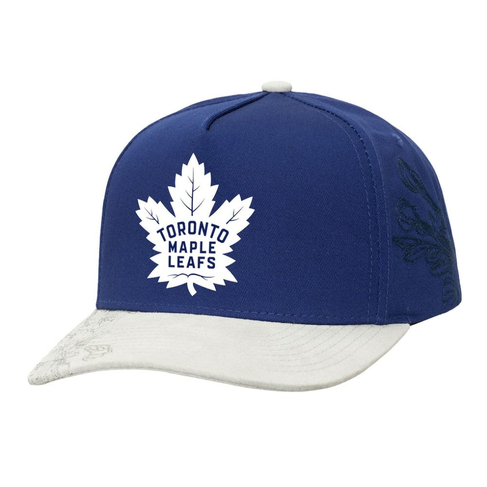 Toronto Maple Leafs - Mitchell & Ness May Flowers Pro Crown Adjustable Hat Blue/Gray