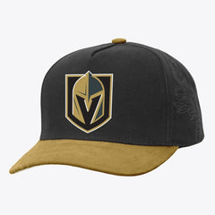 Vegas Golden Knights Mitchell & Ness May Flowers Pro Crown Adjustable Hat Black/Gold