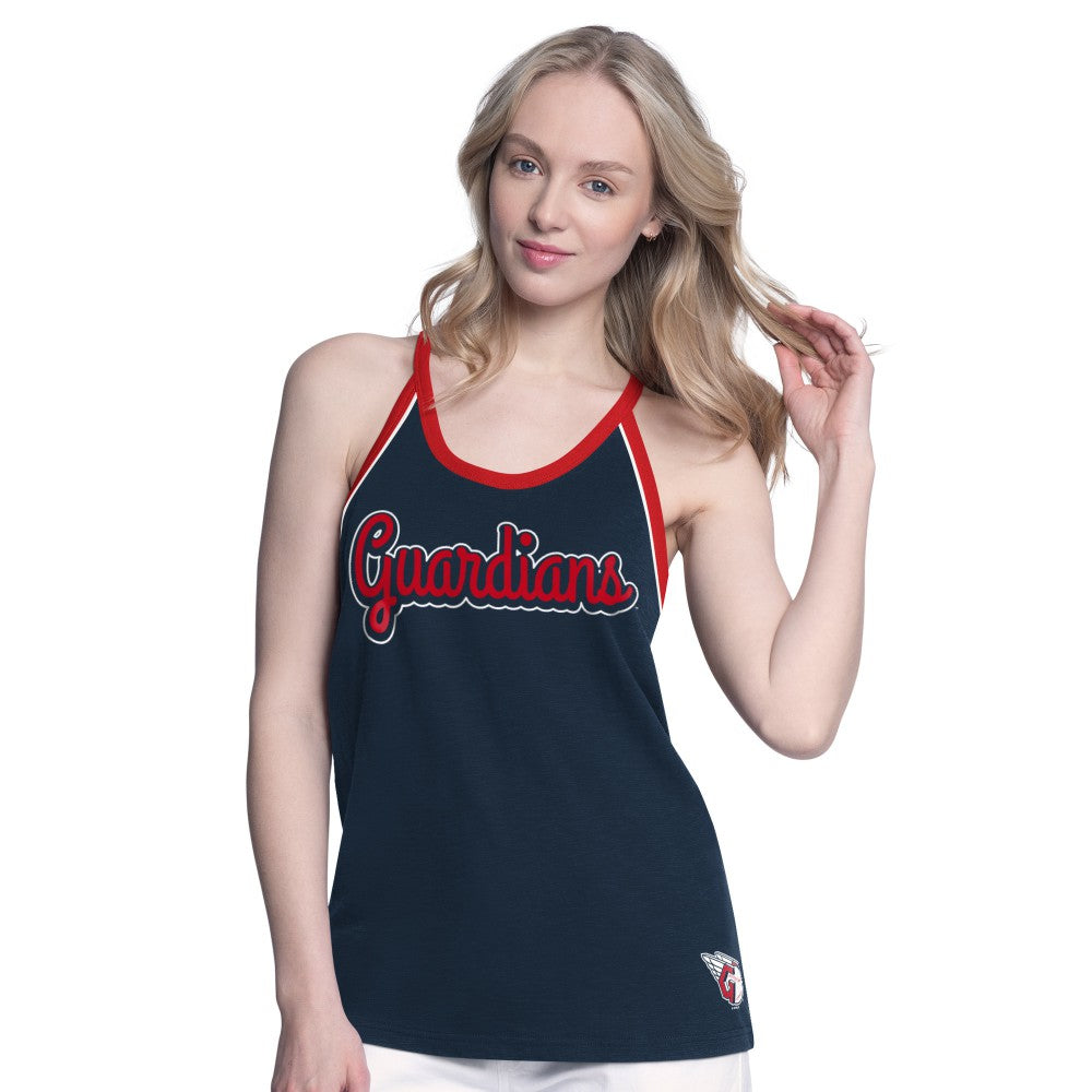 Cleveland Guardians G-III 4Her by Carl Banks Women's Curveball Racerback Tank Top On Sale