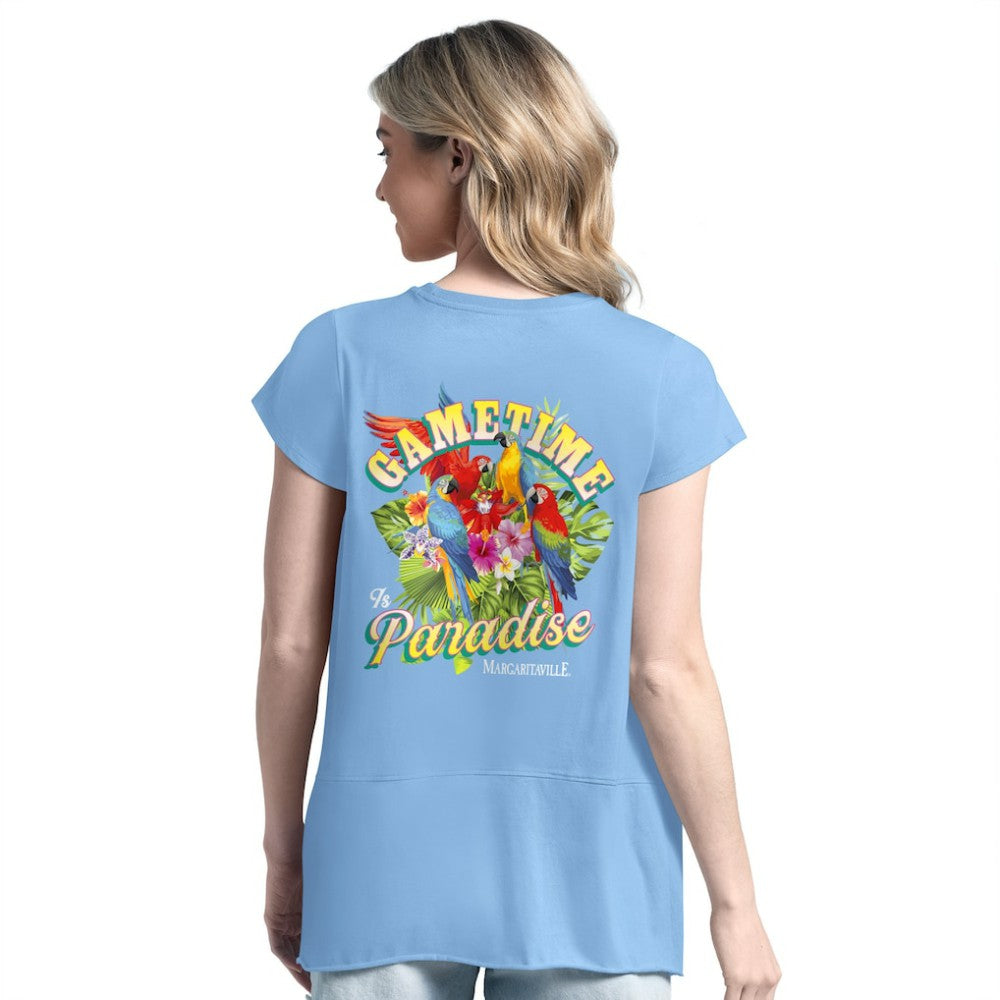 Chicago Cubs Margaritaville Women's Gametime is Paradise T-Shirt On Sale