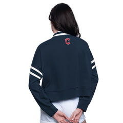Cleveland Guardians Starter Women's Power Play Cropped Pullover Sweatshirt Lifestyle