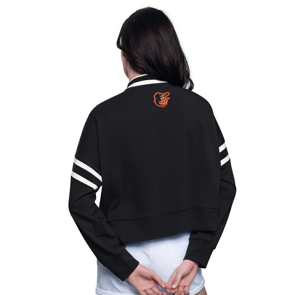 Baltimore Orioles Starter Women's Power Play Cropped Pullover Sweatshirt for sale