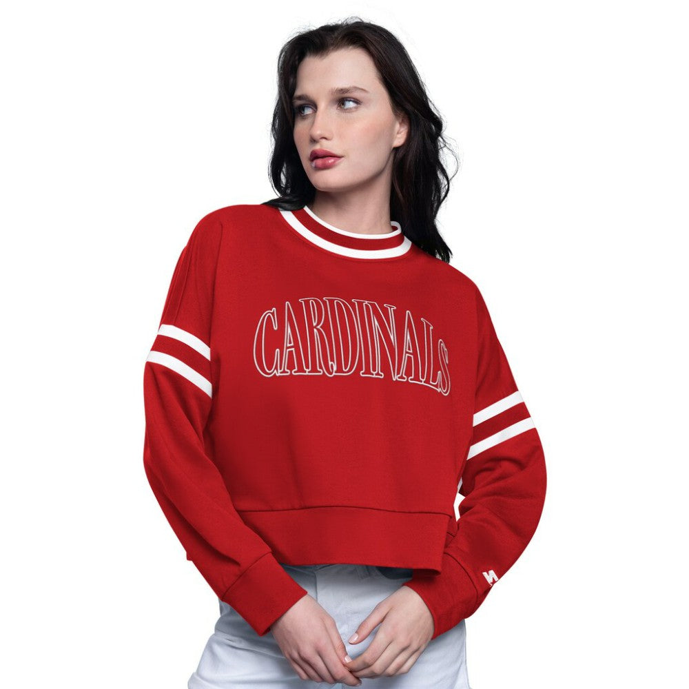 St. Louis Cardinals Starter Women's Power Play Cropped Pullover Sweatshirt Lifestyle