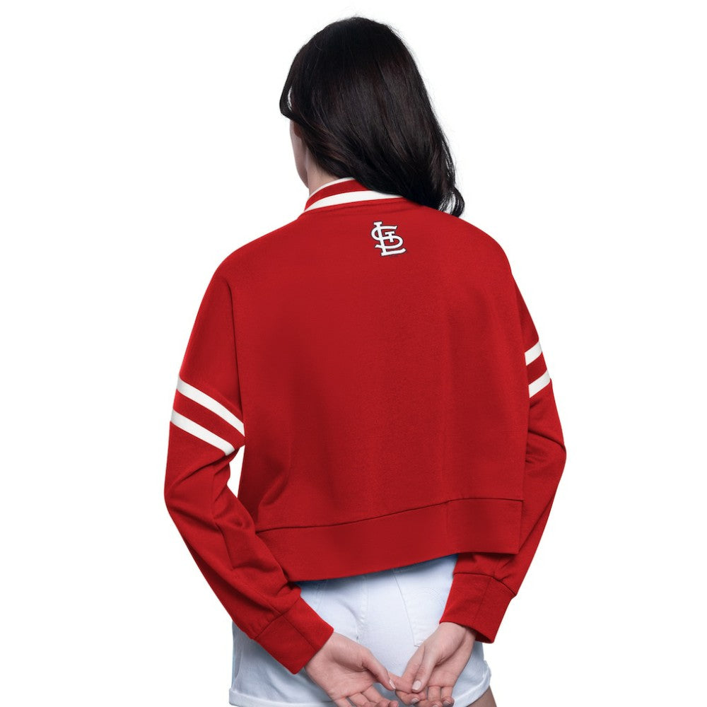 St. Louis Cardinals Starter Women's Power Play Cropped Pullover Sweatshirt Lifestyle