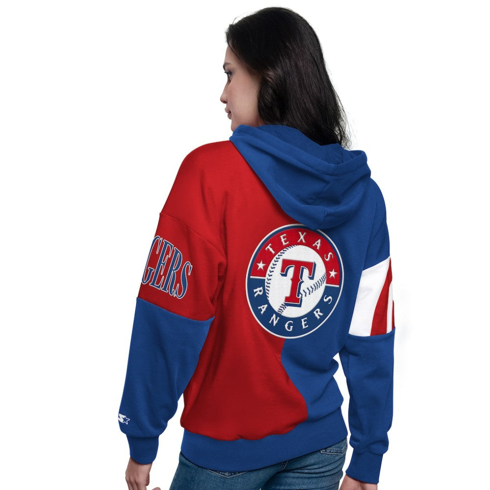 Texas Rangers Starter Women's Curve Ball Full Zip Hoodie Sweatshirt On Sale