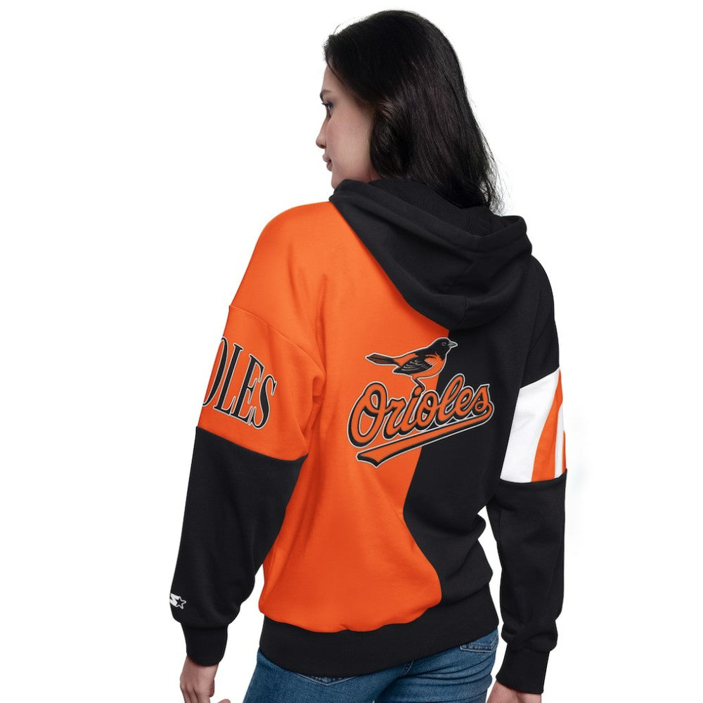 Baltimore Orioles Starter Women's Curve Ball Full Zip Hoodie Sweatshirt Online