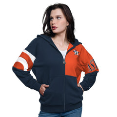 Houston Astros Starter Women's Curve Ball Full Zip Hoodie Sweatshirt Near Me