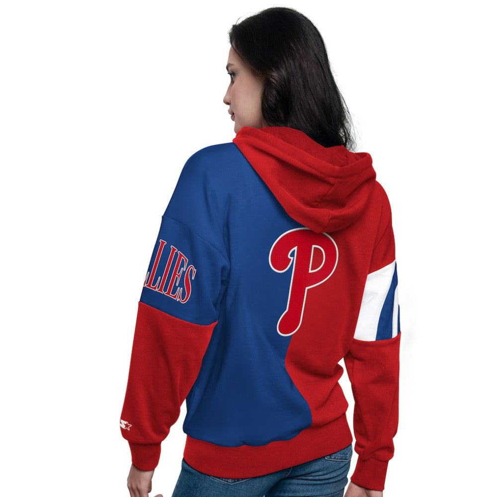 Philadelphia Phillies Starter Women's Curve Ball Full Zip Hoodie Sweatshirt Online