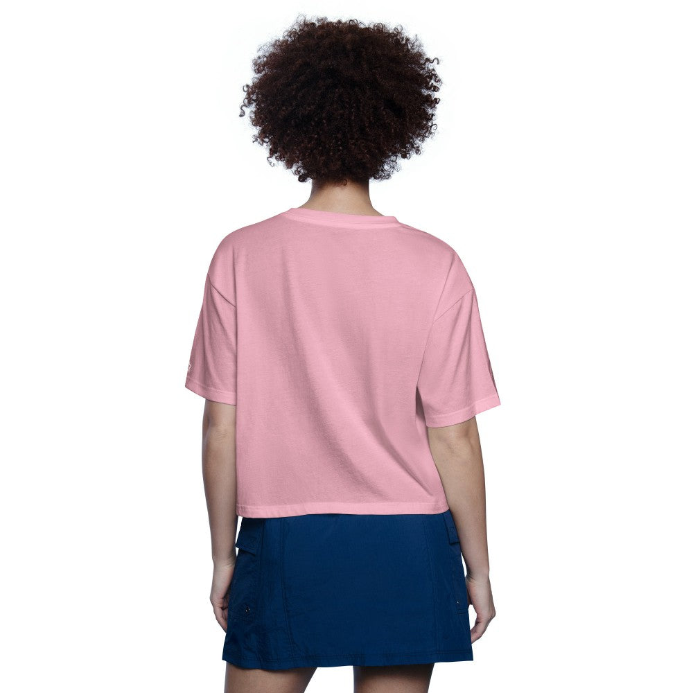 Milwaukee Brewers Starter Women's Play the Ball Boxy Cropped T-Shirt Lifestyle