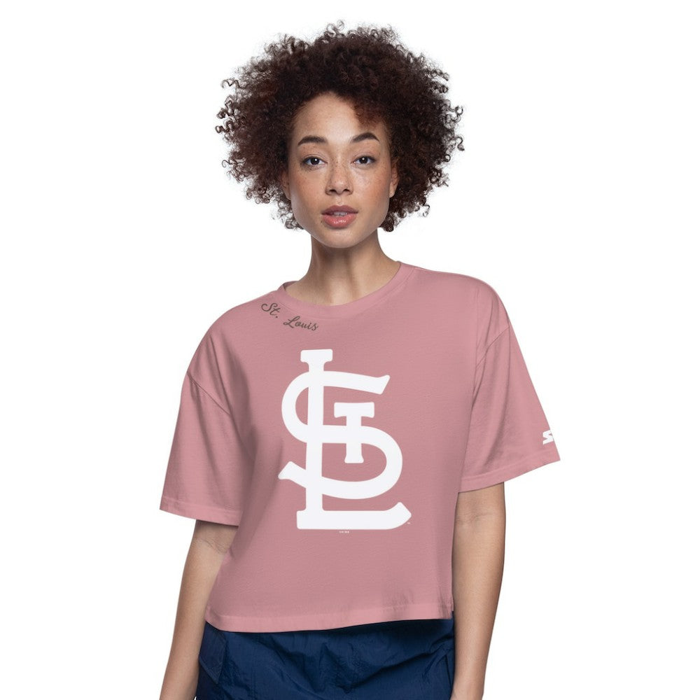 St. Louis Cardinals Starter Women's Play the Ball Boxy Cropped T-Shirt discount