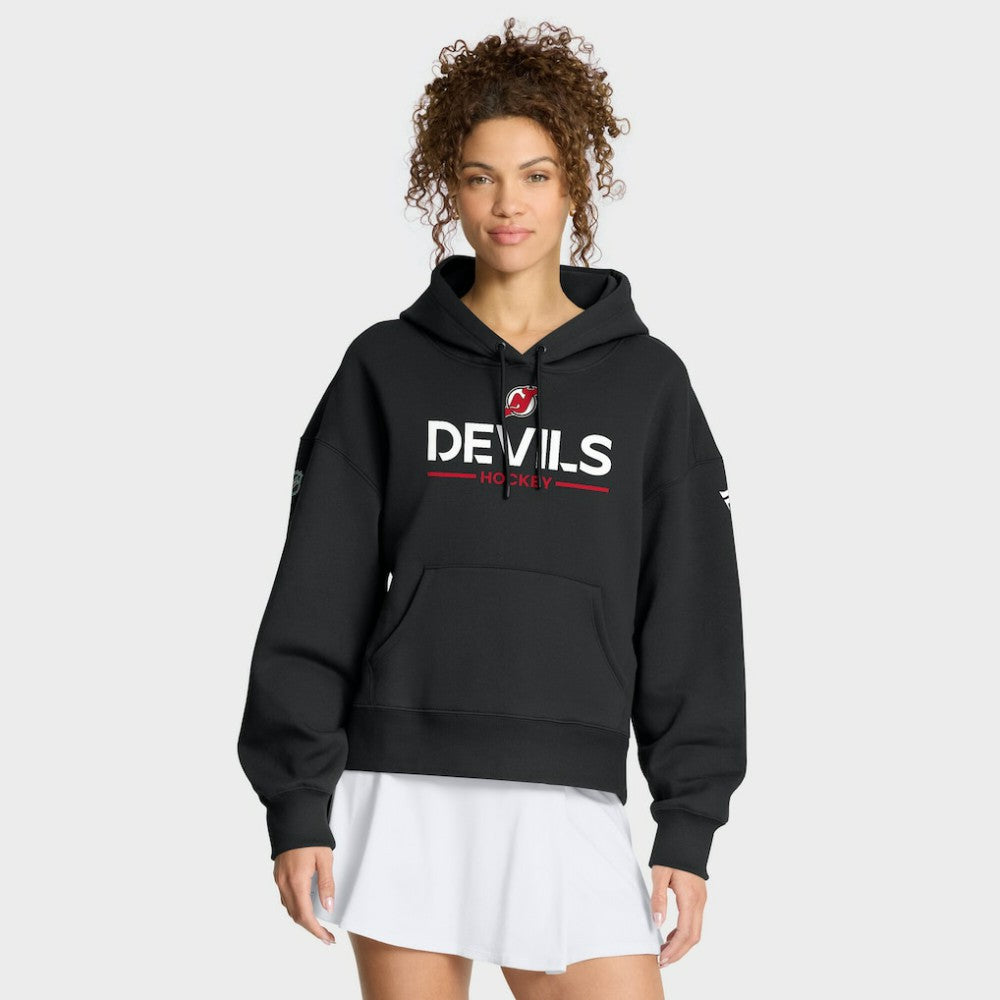 New Jersey Devils - Fanatics Women's Authentic Pro Primary Pullover Hoodie Black