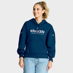Seattle Kraken Fanatics Women's Authentic Pro Primary Pullover Hoodie Deep Sea Blue