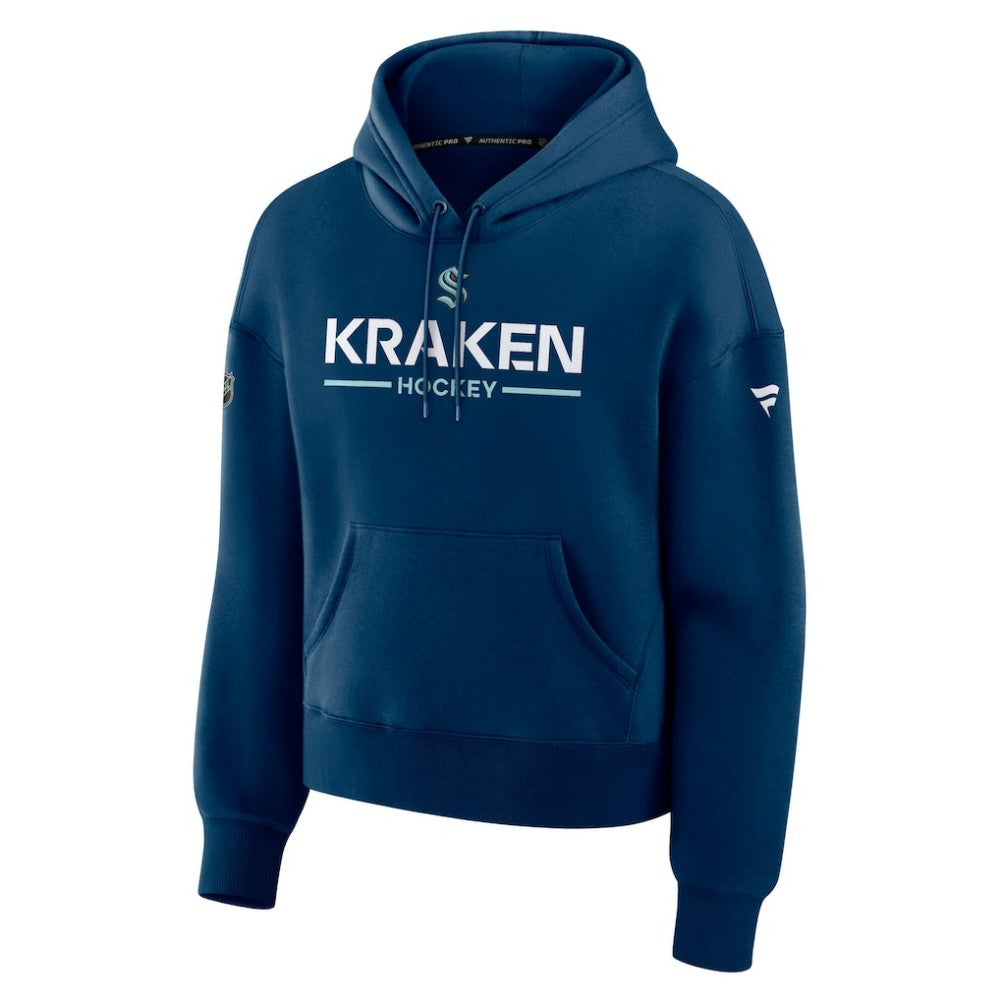 Seattle Kraken Fanatics Women's Authentic Pro Primary Pullover Hoodie Deep Sea Blue