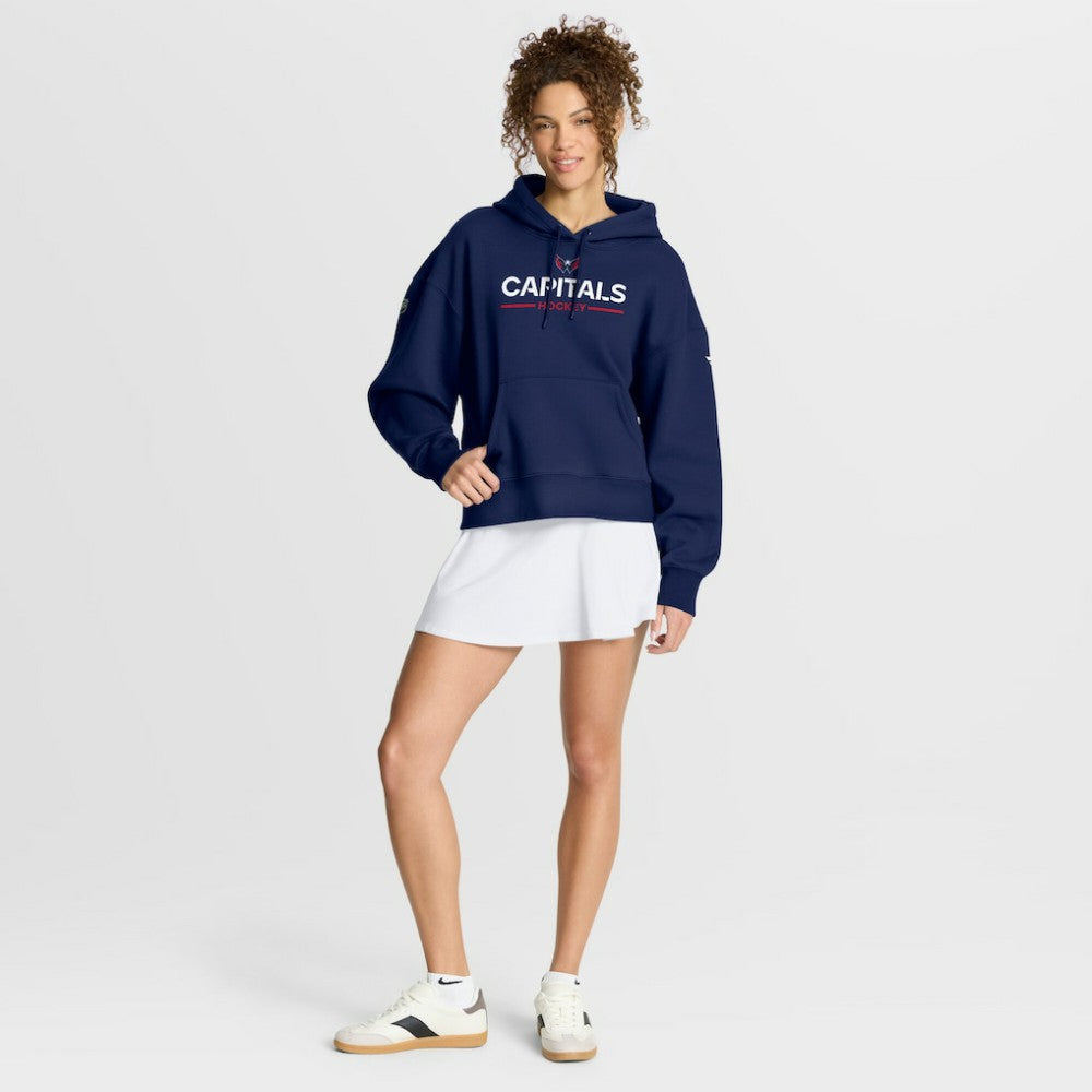 Washington Capitals Fanatics Women's Authentic Pro Primary Pullover Hoodie Navy