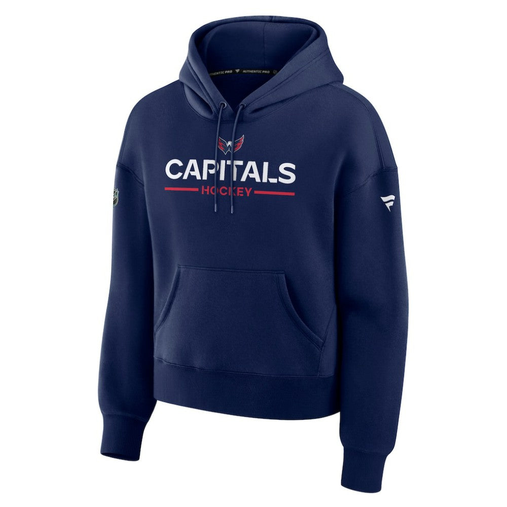 Washington Capitals Fanatics Women's Authentic Pro Primary Pullover Hoodie Navy