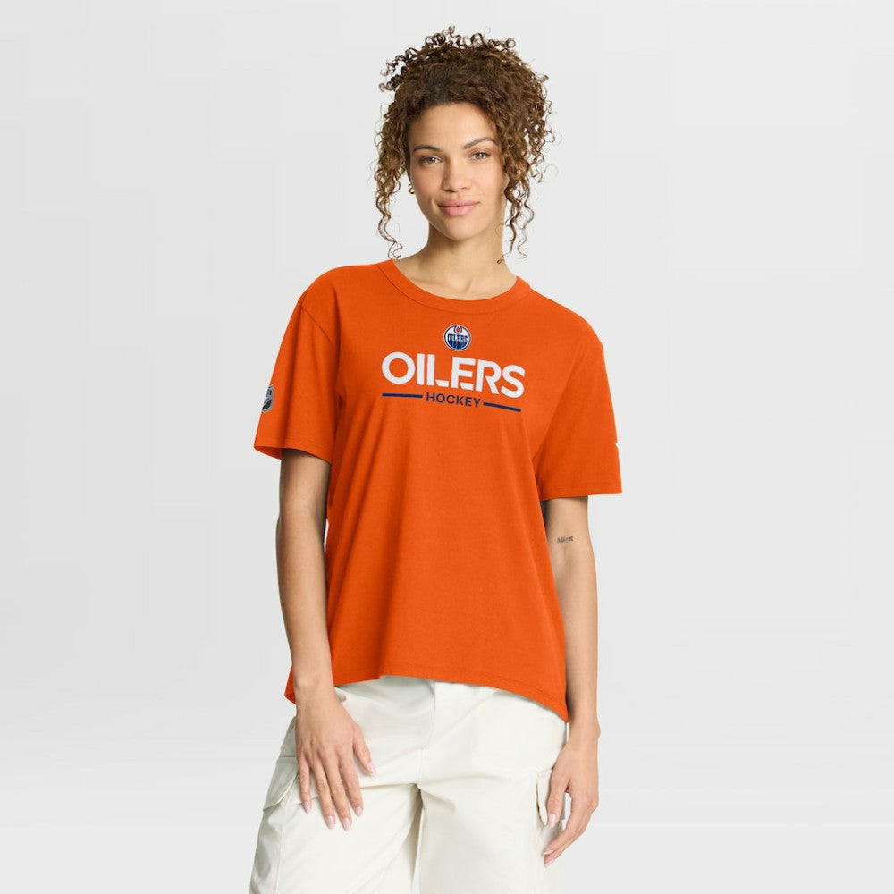 Edmonton Oilers - Fanatics Women's Authentic Pro Primary T-Shirt Orange