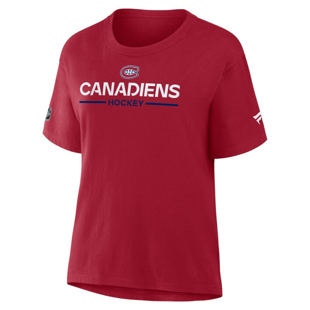 Montreal Canadiens - Fanatics Women's Authentic Pro Primary T-Shirt Red