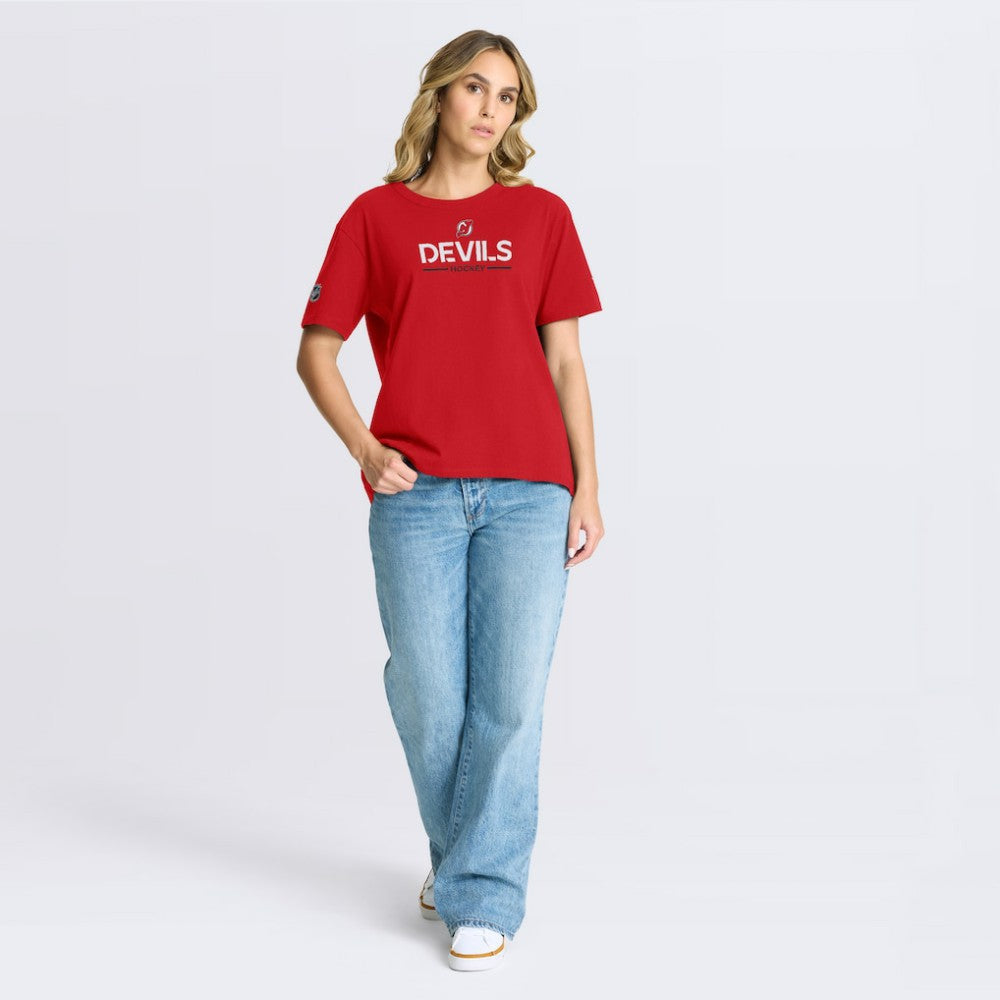 New Jersey Devils - Fanatics Women's Authentic Pro Primary T-Shirt Red