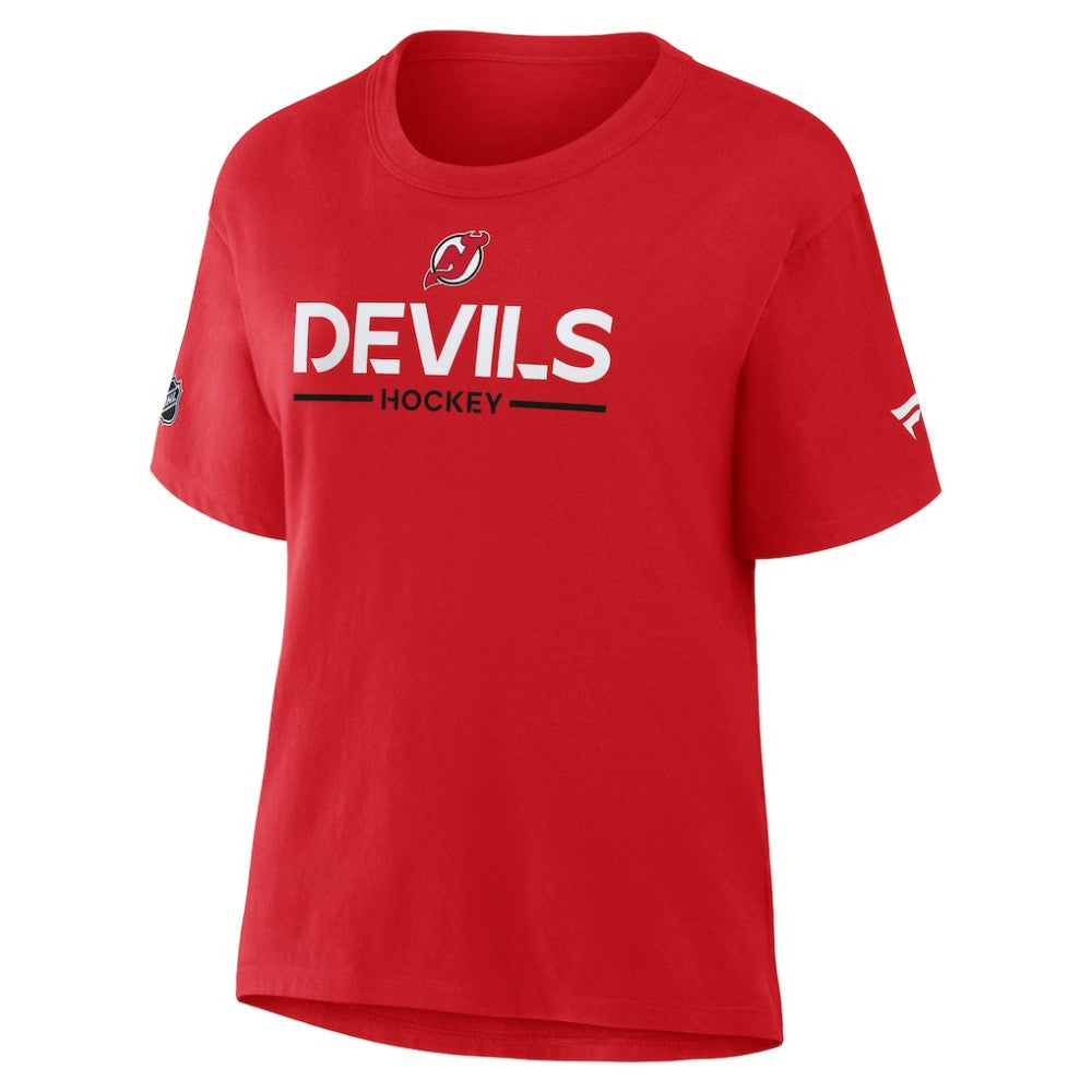 New Jersey Devils - Fanatics Women's Authentic Pro Primary T-Shirt Red