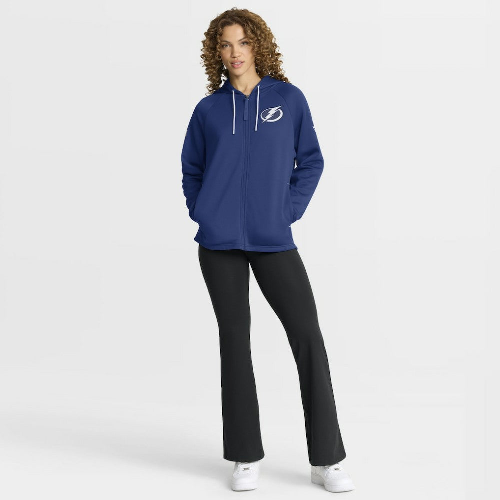 Tampa Bay Lightning - Fanatics Women's Authentic Pro Rink Raglan Full-Zip Hoodie Blue