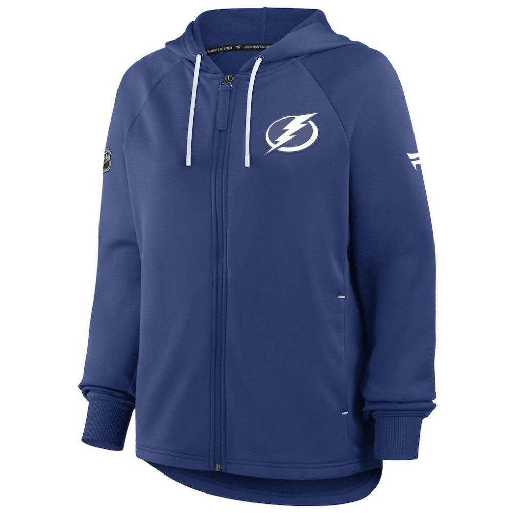 Tampa Bay Lightning - Fanatics Women's Authentic Pro Rink Raglan Full-Zip Hoodie Blue