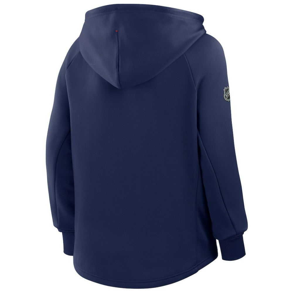New York Rangers Fanatics Women's Authentic Pro Rink Raglan Full-Zip Hoodie Navy