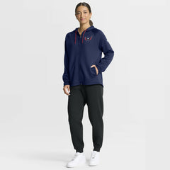 Washington Capitals Fanatics Women's Authentic Pro Rink Raglan Full-Zip Hoodie Navy