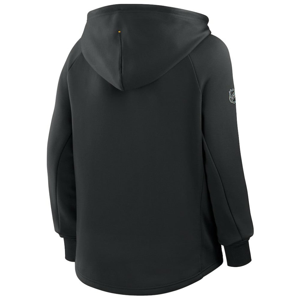 Pittsburgh Penguins Fanatics Women's Authentic Pro Rink Raglan Full-Zip Hoodie Black