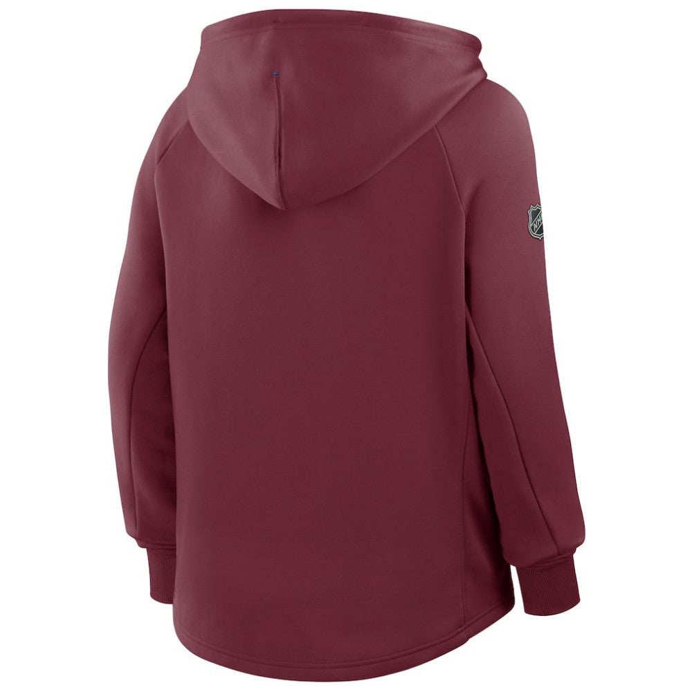 Colorado Avalanche - Fanatics Women's Authentic Pro Rink Raglan Full-Zip Hoodie Burgundy