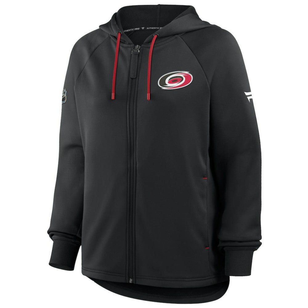 Carolina Hurricanes - Fanatics Women's Authentic Pro Rink Raglan Full-Zip Hoodie Black