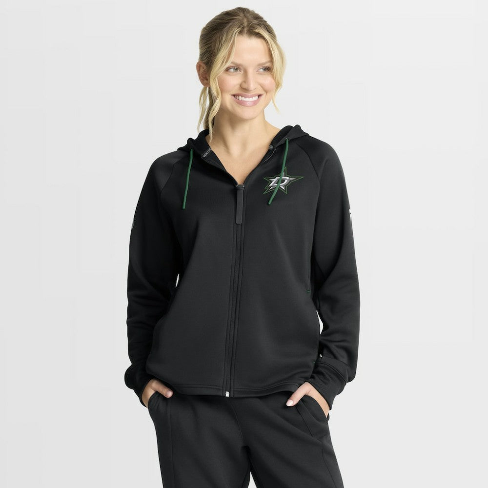 Dallas Stars - Fanatics Women's Authentic Pro Rink Raglan Full-Zip Hoodie Black
