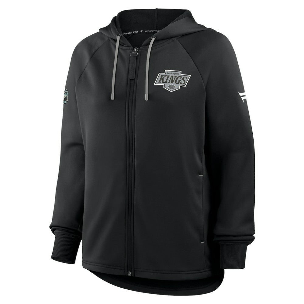 Los Angeles Kings - Fanatics Women's Authentic Pro Rink Raglan Full-Zip Hoodie Black