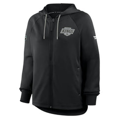 Los Angeles Kings - Fanatics Women's Authentic Pro Rink Raglan Full-Zip Hoodie Black