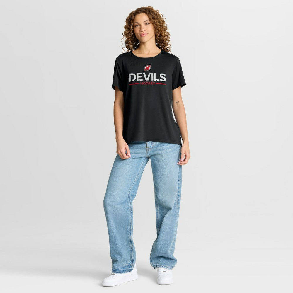 New Jersey Devils - Fanatics Women's Authentic Pro Rink Tech T-Shirt Black