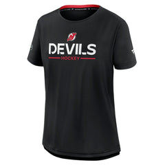 New Jersey Devils - Fanatics Women's Authentic Pro Rink Tech T-Shirt Black